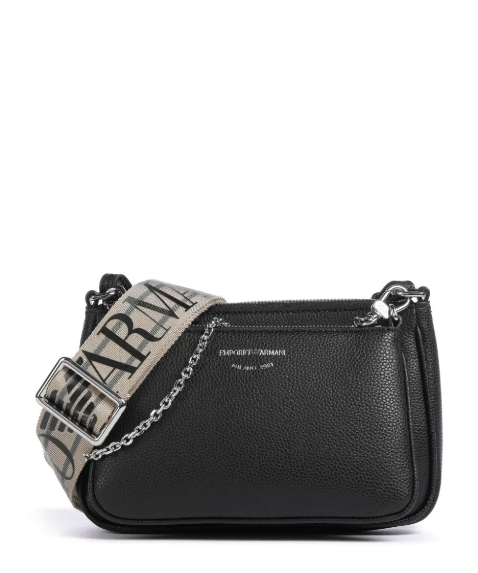 Dea Schultertasche Lederimitat schwarz