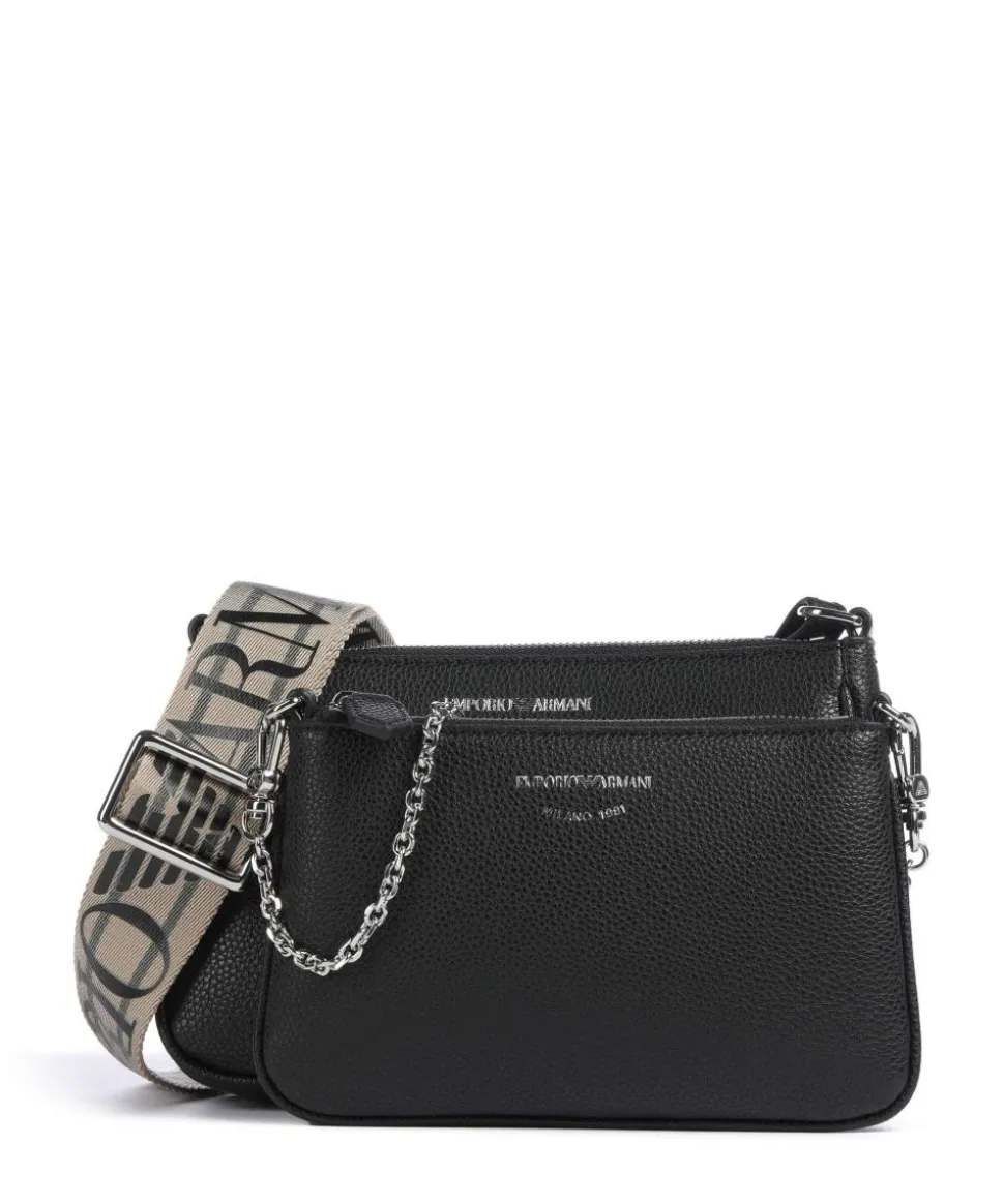 Dea Schultertasche Lederimitat schwarz