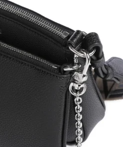 Dea Schultertasche Lederimitat schwarz