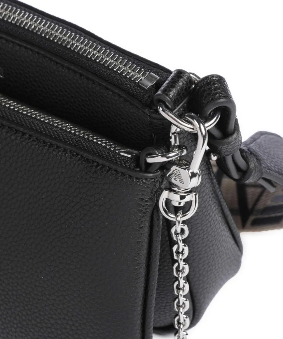 Dea Schultertasche Lederimitat schwarz