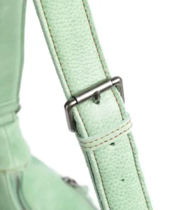 Dear Beuteltasche genarbtes Leder grün