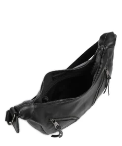 Dear Beuteltasche genarbtes Leder schwarz