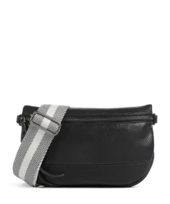 Dear Umhängetasche genarbtes Leder schwarz