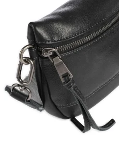 Dear Umhängetasche genarbtes Leder schwarz