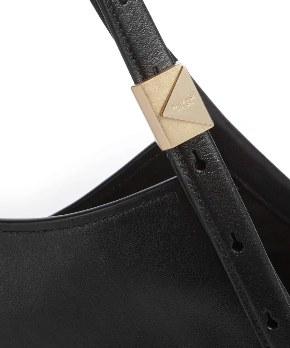 Deco Beuteltasche fein genarbtes Leder schwarz