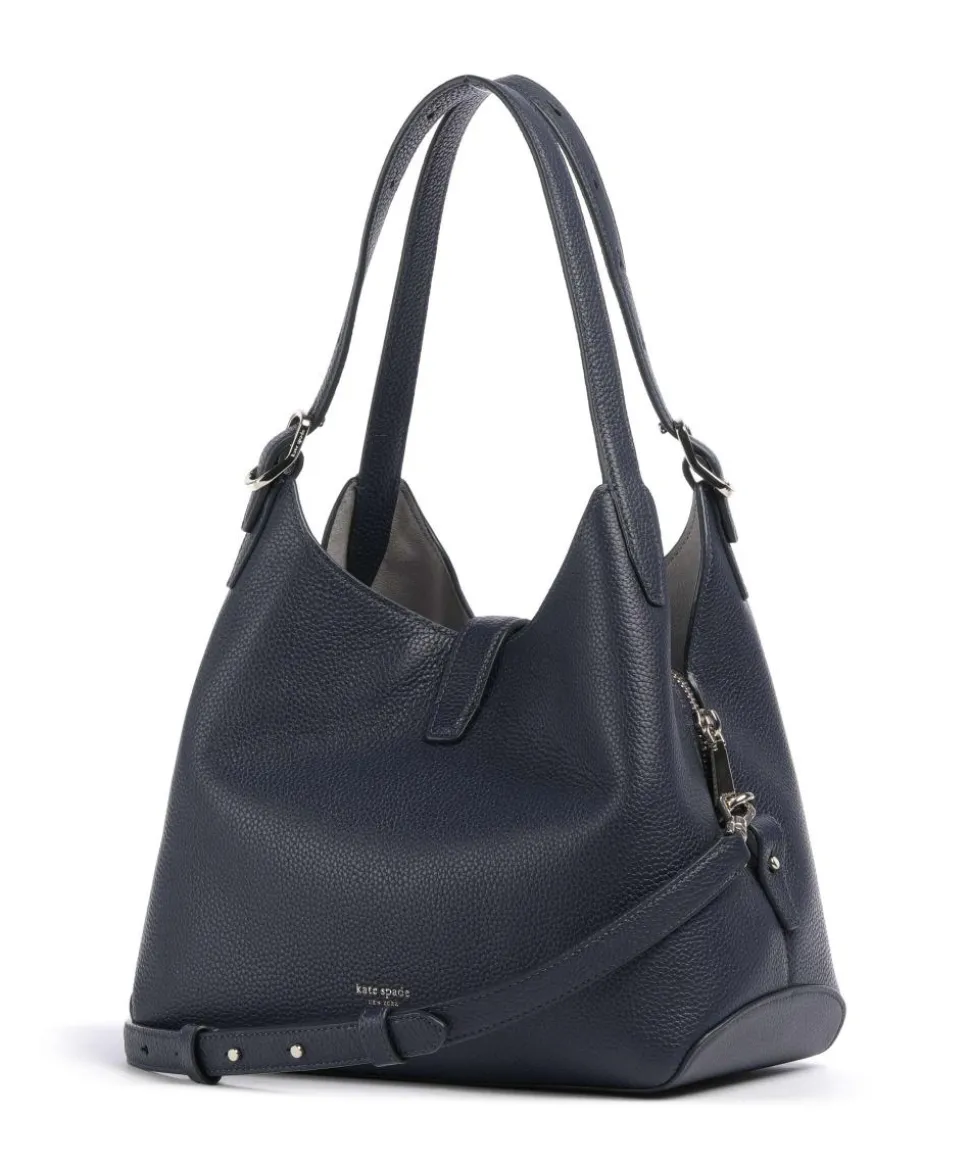 Deco Beuteltasche genarbtes Rindsleder navy