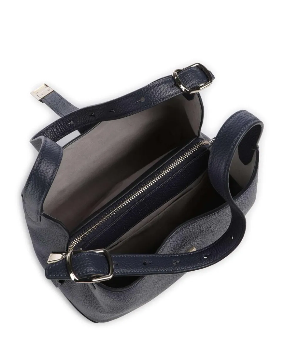 Deco Beuteltasche genarbtes Rindsleder navy
