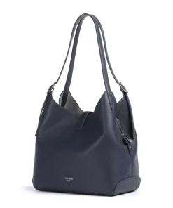 Deco Beuteltasche genarbtes Rindsleder navy