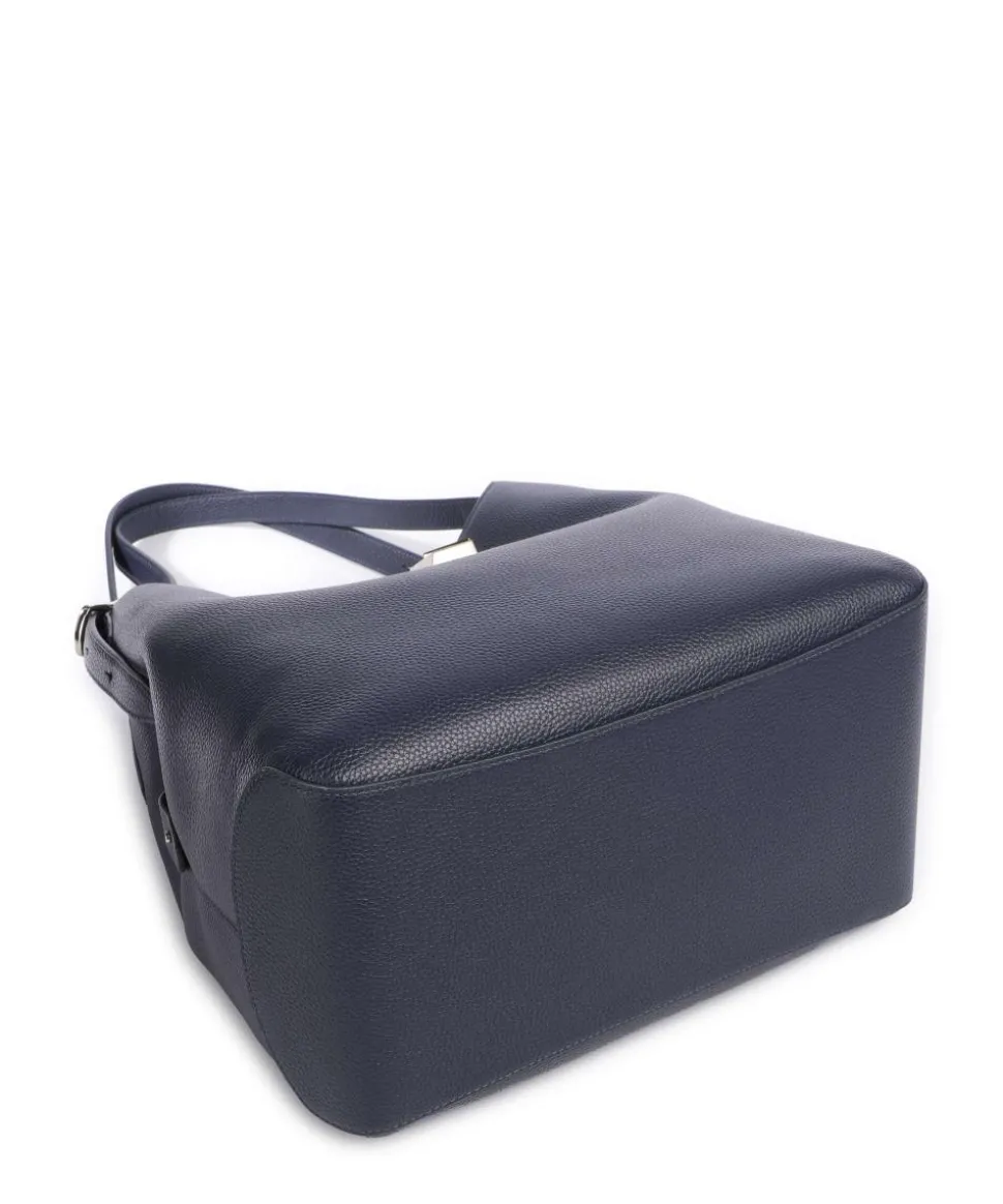 Deco Beuteltasche genarbtes Rindsleder navy
