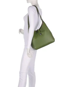 Deco Beuteltasche genarbtes Rindsleder khaki