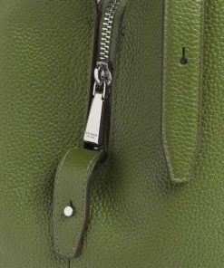 Deco Beuteltasche genarbtes Rindsleder khaki