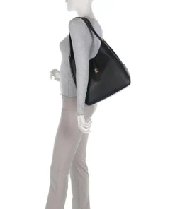 Deco Beuteltasche genarbtes Rindsleder schwarz