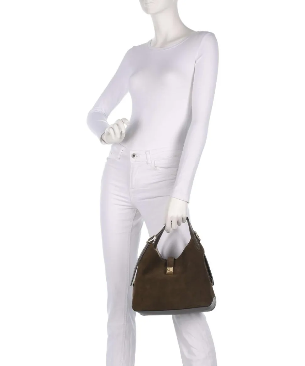 Deco Handtasche aufgerautes Rindsleder olivgrün