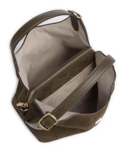 Deco Handtasche aufgerautes Rindsleder olivgrün