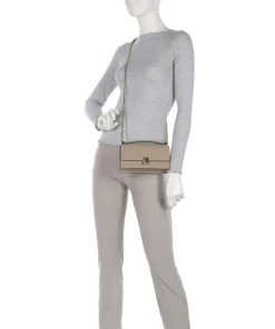 Deco Schultertasche genarbtes Rindsleder taupe