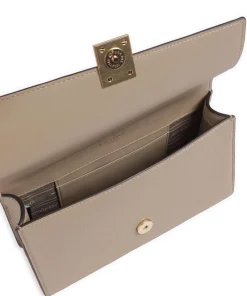Deco Schultertasche genarbtes Rindsleder taupe
