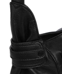 Deep Dark Beuteltasche Lederimitat schwarz