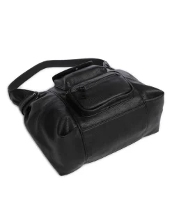 Deep Dark Beuteltasche Lederimitat schwarz