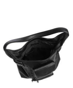 Deep Dark Beuteltasche Lederimitat schwarz