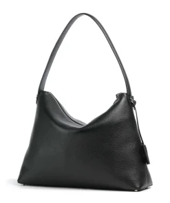 Delia L Beuteltasche genarbtes Rindsleder schwarz