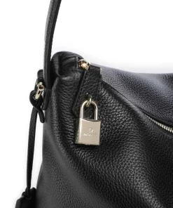 Delia L Beuteltasche genarbtes Rindsleder schwarz