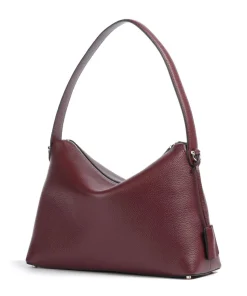 Delia M Beuteltasche genarbtes Rindsleder dunkelrot