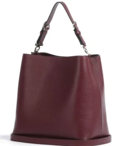 Delia M Beuteltasche genarbtes Rindsleder wein