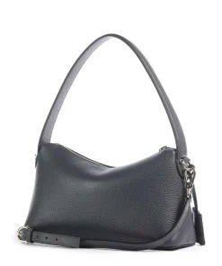 Delia S Schultertasche genarbtes Rindsleder dunkelgrau