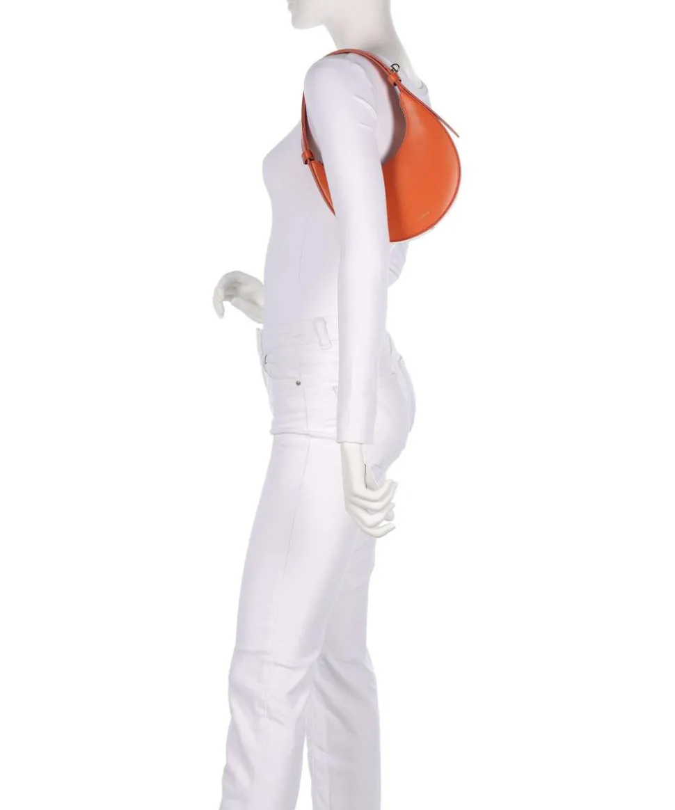 Delizia Mini Schultertasche fein genarbtes Leder orange