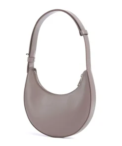 Delizia Mini Schultertasche fein genarbtes Leder taupe