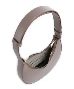 Delizia Mini Schultertasche fein genarbtes Leder taupe