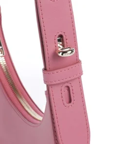 Delizia Mini Schultertasche fein genarbtes Leder pink