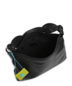 Delos Calliope Beuteltasche genarbtes Kalbsleder schwarz