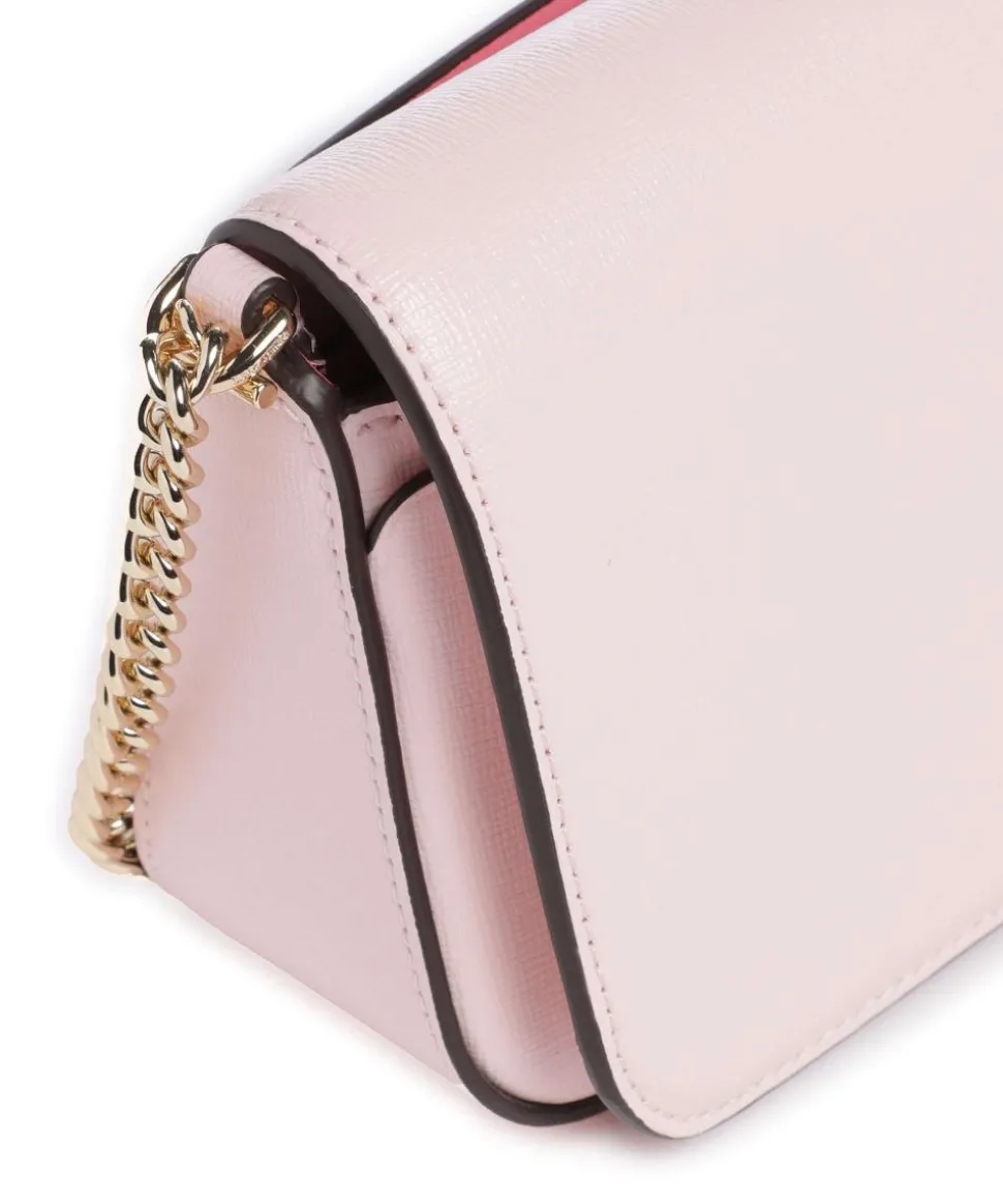 Devin Umhängetasche Saffiano Leder rosa