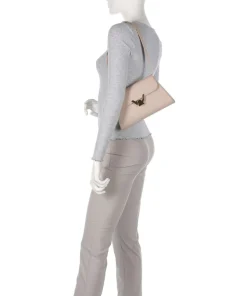 Dew Schultertasche genarbtes Rindsleder altrosa