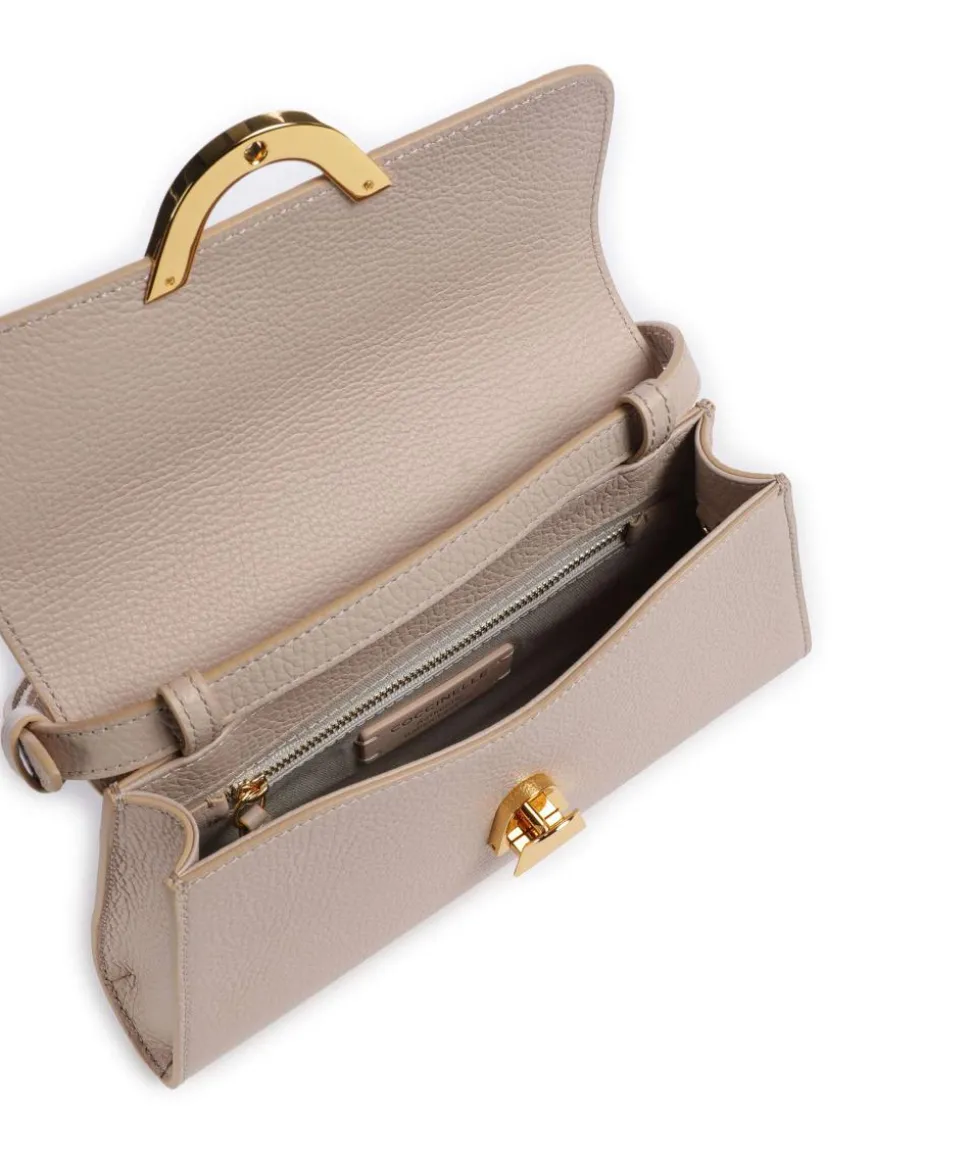 Dew Schultertasche genarbtes Rindsleder altrosa