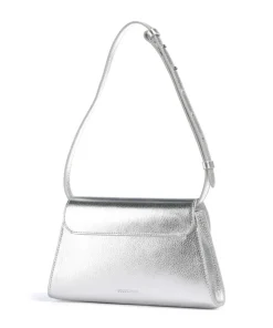 Dew Schultertasche genarbtes Rindsleder silber