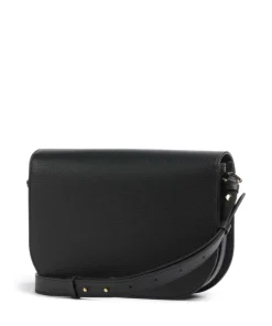 Dew Schultertasche genarbtes Leder schwarz