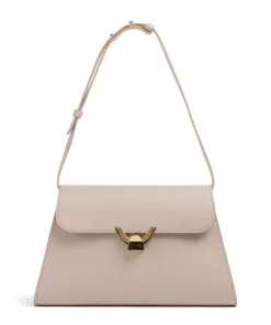 Dew Schultertasche genarbtes Leder altrosa