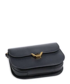 Dew Schultertasche genarbtes Leder navy