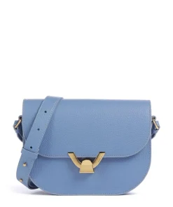 Dew Umhängetasche genarbtes Leder blau