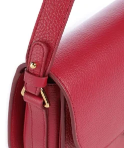 Dew Umhängetasche genarbtes Leder rot