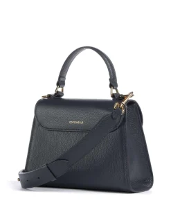 Dew Umhängetasche genarbtes Rindsleder navy