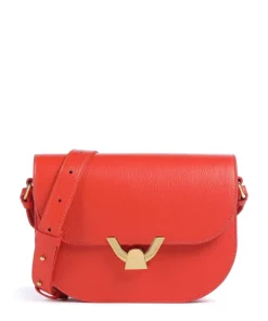 Dew Umhängetasche genarbtes Leder orange