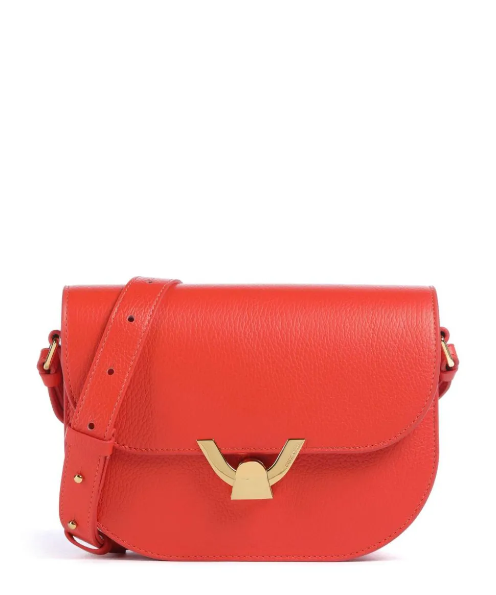 Dew Umhängetasche genarbtes Leder orange