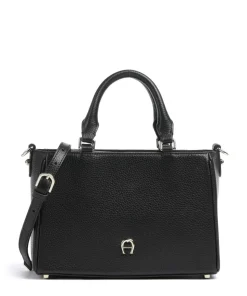 Diadora M Handtasche genarbtes Rindsleder schwarz