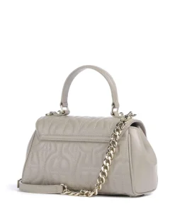 Diadora S Handtasche genarbtes Rindsleder grau