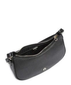 Diadora XS Schultertasche genarbtes Rindsleder schwarz