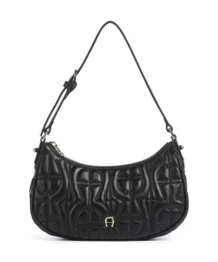 Diadora XS Schultertasche fein genarbtes Rindsleder schwarz