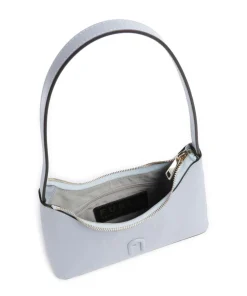 Diamante Mini Schultertasche fein genarbtes Leder hellblau